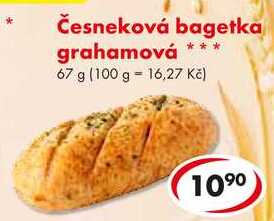 Česneková bagetka grahamová, 67 g  