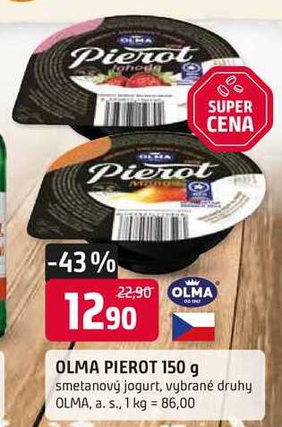 Olma Jogurt Pierot, vybrané druhy 150g
