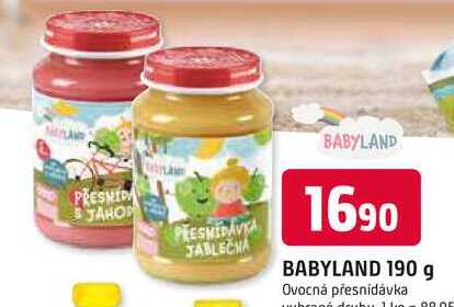 BABYLAND 190 g Ovocná přesnídávka Trefa