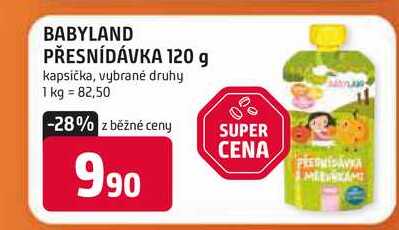 BABYLAND PŘESNÍDÁVKA 120 g Trefa