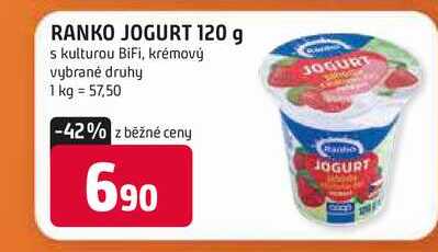 RANKO JOGURT 120 g s kulturou BiFi, krémový 