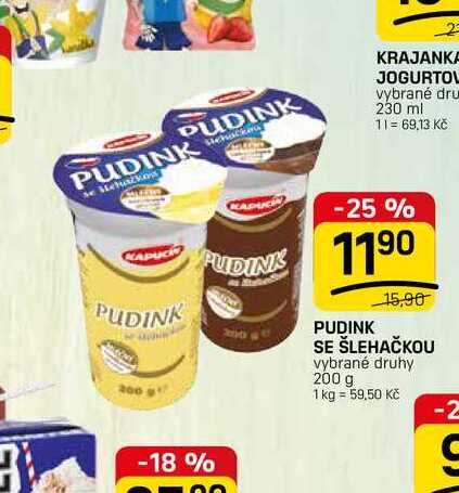 PUDINK 15,90 SE ŠLEHAČKOU vybrané druhy 200 g