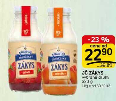 JČ ZÁKYS vybrané druhy 330 g