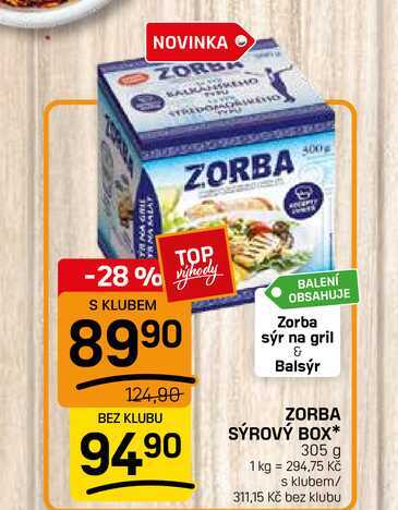 ZORBA SÝROVÝ BOX* 305 g
