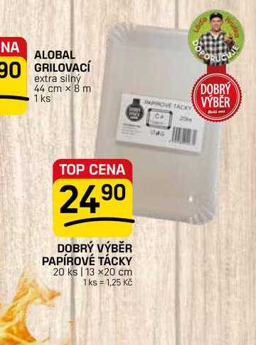 DOBRÝ VÝBĚR PAPÍROVÉ TÁCKY 20 ks | 13 x20 cm 1ks