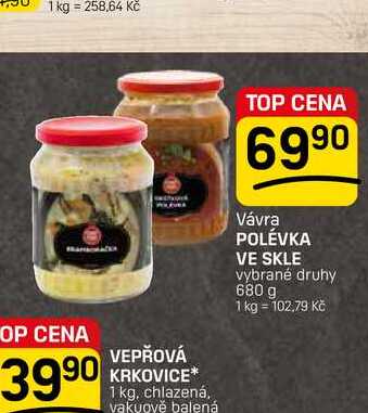 POLÉVKA VE SKLE vybrané druhy 680 g