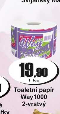 Toaletní papír Way 1000 2-vrstvý 