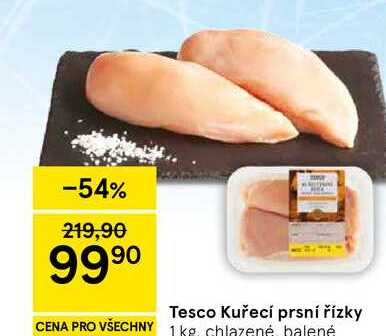 Tesco Kuřecí prsní řízky, 1 kg