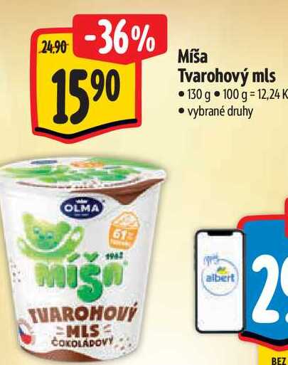   Míša Tvarohový mls 130 g 