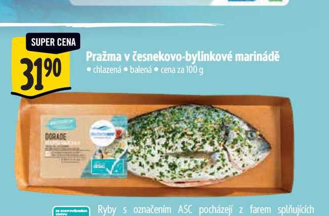   Pražma v česnekovo-bylinkové marinádě 100 g