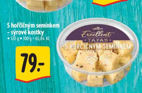 S hořčičným semínkem sýrové kostky 120  