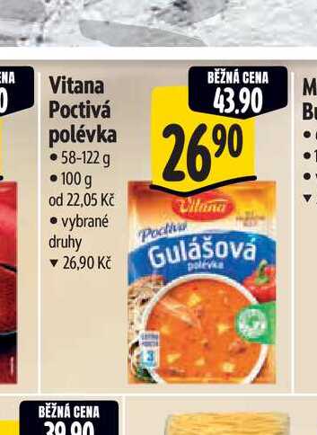  Vitana Poctivá polévka 58-122 g  