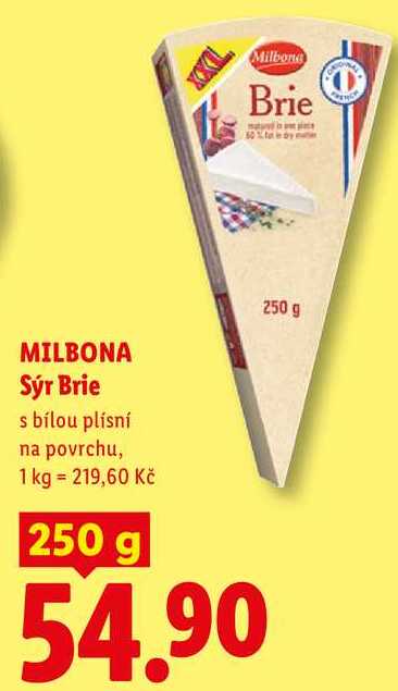 MILBONA Sýr Brie, 250 g