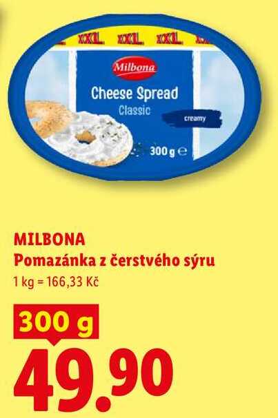 MILBONA Pomazánka z čerstvého sýru, 300 g