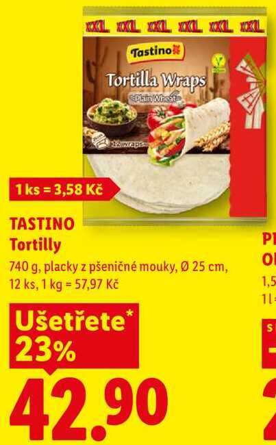 TASTINO Tortilly, 740 g