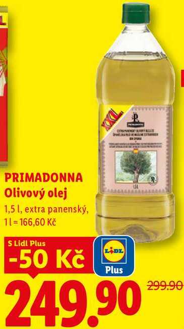 PRIMADONNA Olivový olej, 1,5 l