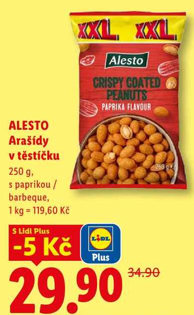 ALESTO Arašídy v těstíčku, 250 g