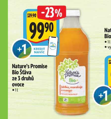   Nature's Promise Bio Šťáva ze 3 druhů ovoce  1 l
