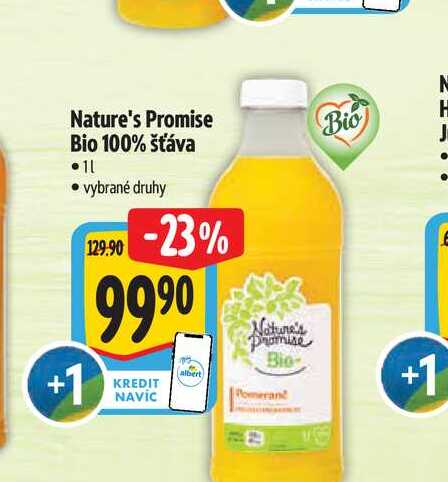 Nature's Promise Bio 100% šťáva 1 l