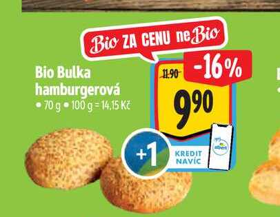  Bio Bulka hamburgerová  70 g 