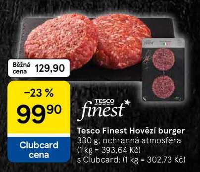 Tesco Finest Hovězí burger, 330 g