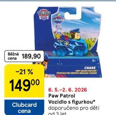 Paw Patrol Vozidlo s figurkou Tesco