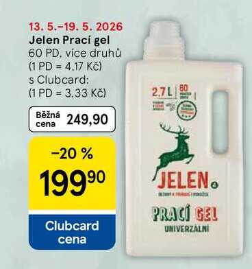 Jelen Prací gel, 60 PD Tesco