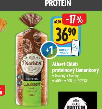   Albert Chléb proteinový lámankový 400 g