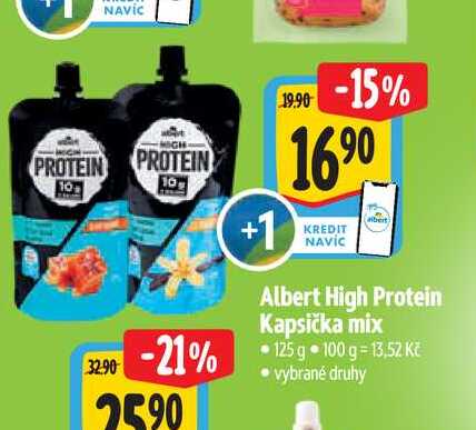  Albert High Protein Kapsička mix 125 g 