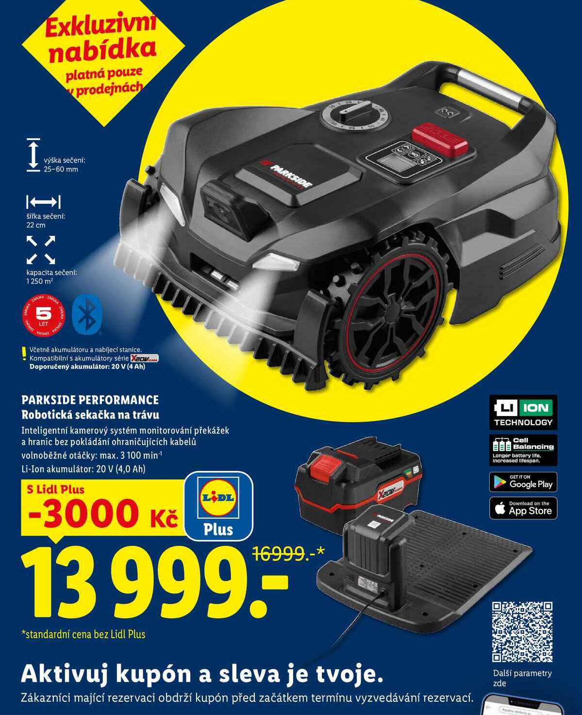 PARKSIDE PERFORMANCE Robotická sekačka na trávu