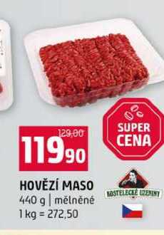 HOVĚZÍ MASO 440 g mělněné