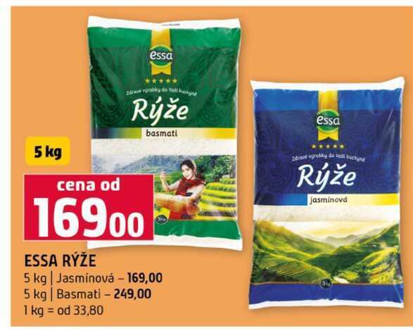 ESSA RÝŽE 5 kg Jasmínová 5 kg Basmati 