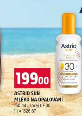 ASTRID SUN MLÉKO NA OPALOVÁNÍ 150 ml sprej OF 30 Terno