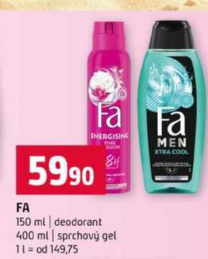 FA 150 ml deodorant 400 ml sprchový gel Terno