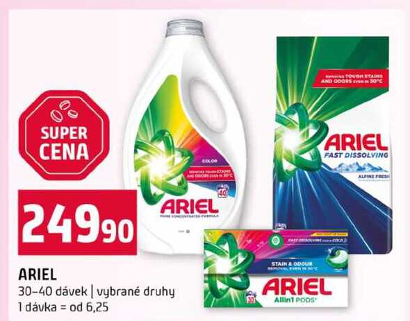 ARIEL 30-40 dávek vybrané druhy Terno