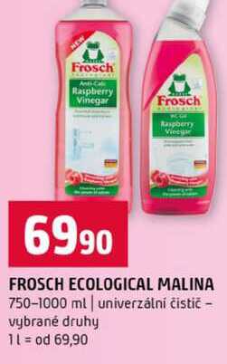 FROSCH ECOLOGICAL MALINA 750-1000 ml univerzální čistič vybrané druhy
