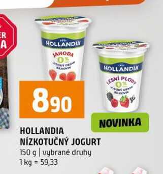 HOLLANDIA NÍZKOTUČNÝ JOGURT 150 g vybrané druhy