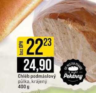 Chléb podmáslový půlka, krájený 400 g 