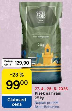 Písek na hraní, 25 kg 