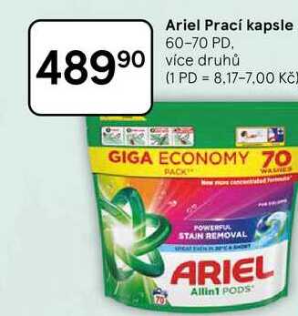 Ariel Prací kapsle, 60-70 PD Tesco