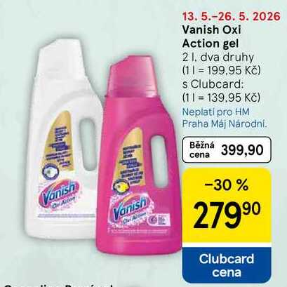 Vanish Oxi Action gel, 2 l Tesco