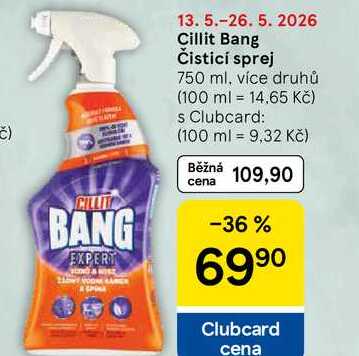 Cillit Bang Čisticí sprej, 750 ml, více druhů Tesco
