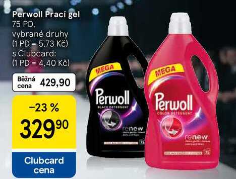 Perwoll Prací gel, 75 PD, vybrané druhy Tesco