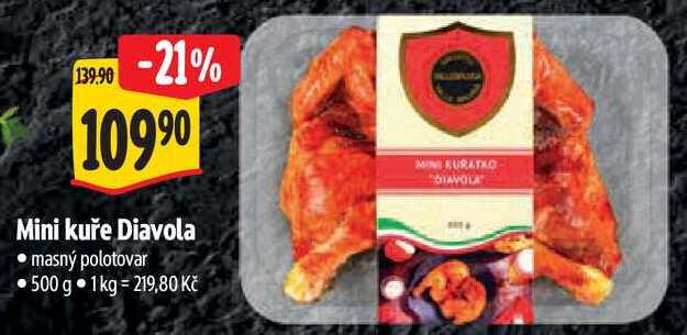 Mini kuře Diavola, 500 g