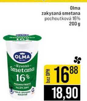 Olma zakysaná smetana pochoutková 16% 200 g v akci