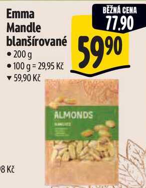 Emma Mandle blanšírované, 200 g
