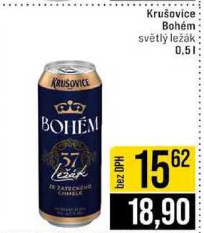 Krušovice Bohém světlý ležák 0,5l