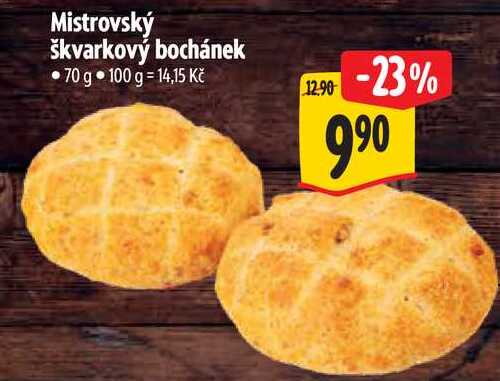 Mistrovský škvarkový bochánek, 70 g