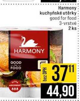 Harmony kuchyňské utěrky good for food 3-vrstvé 2 ks 