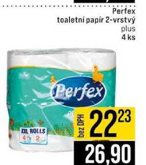 Perfex toaletní papír 2-vrstvý plus 4 ks JIP
